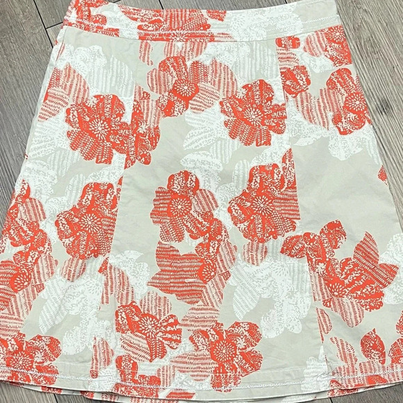 Eddie Bauer A-Line Skirt Tropical Hawaiian Midi Skirt Beachy Modest Mature 8T - Picture 10 of 11